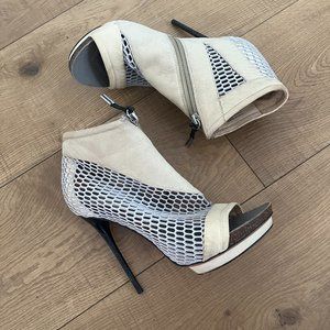 Cream L.A.M.B Mesh Heels Size 8